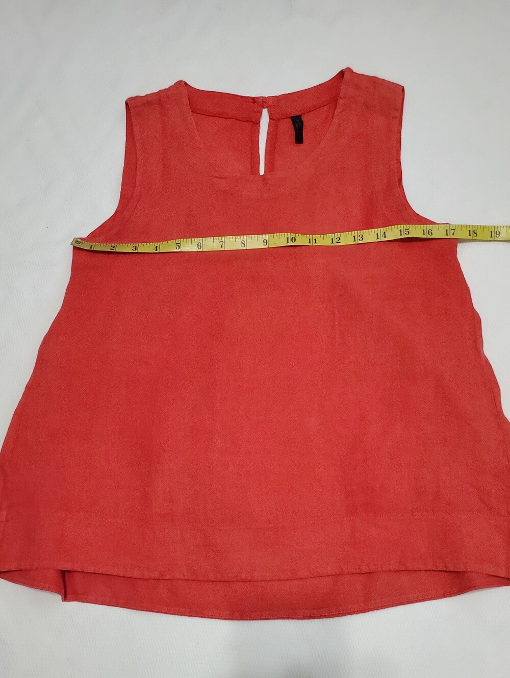INIZIO Italian Linen Sleeveless Red Tank Top Women Small - Picture 5 of 6
